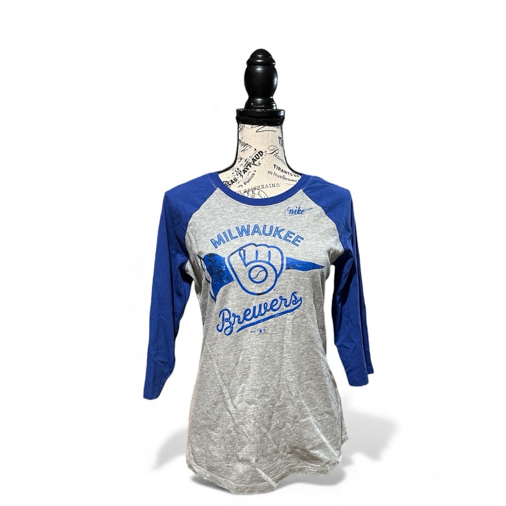 Nike Milwaukee Brewers Women’s 3/4 Sleeve T-Shirt - Size Medium